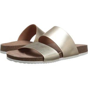 BILLABONG Shore Thing Metallic Gold Slide Sandals Women's Size 7